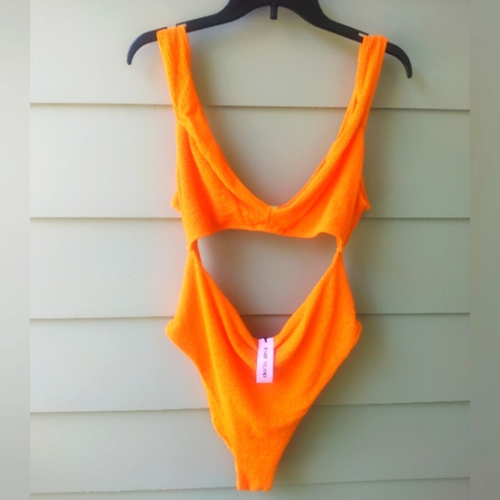 River Island Resort Bright Orange Marmalade Bikini One Piece Swimsuit